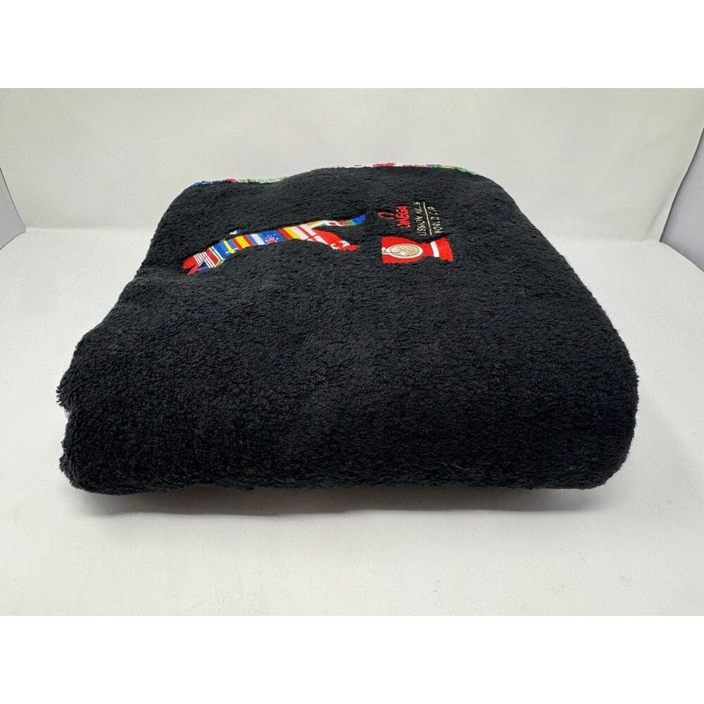 Omega Mission Hills World Cup Golf Towel Black 100x200cm Brand New